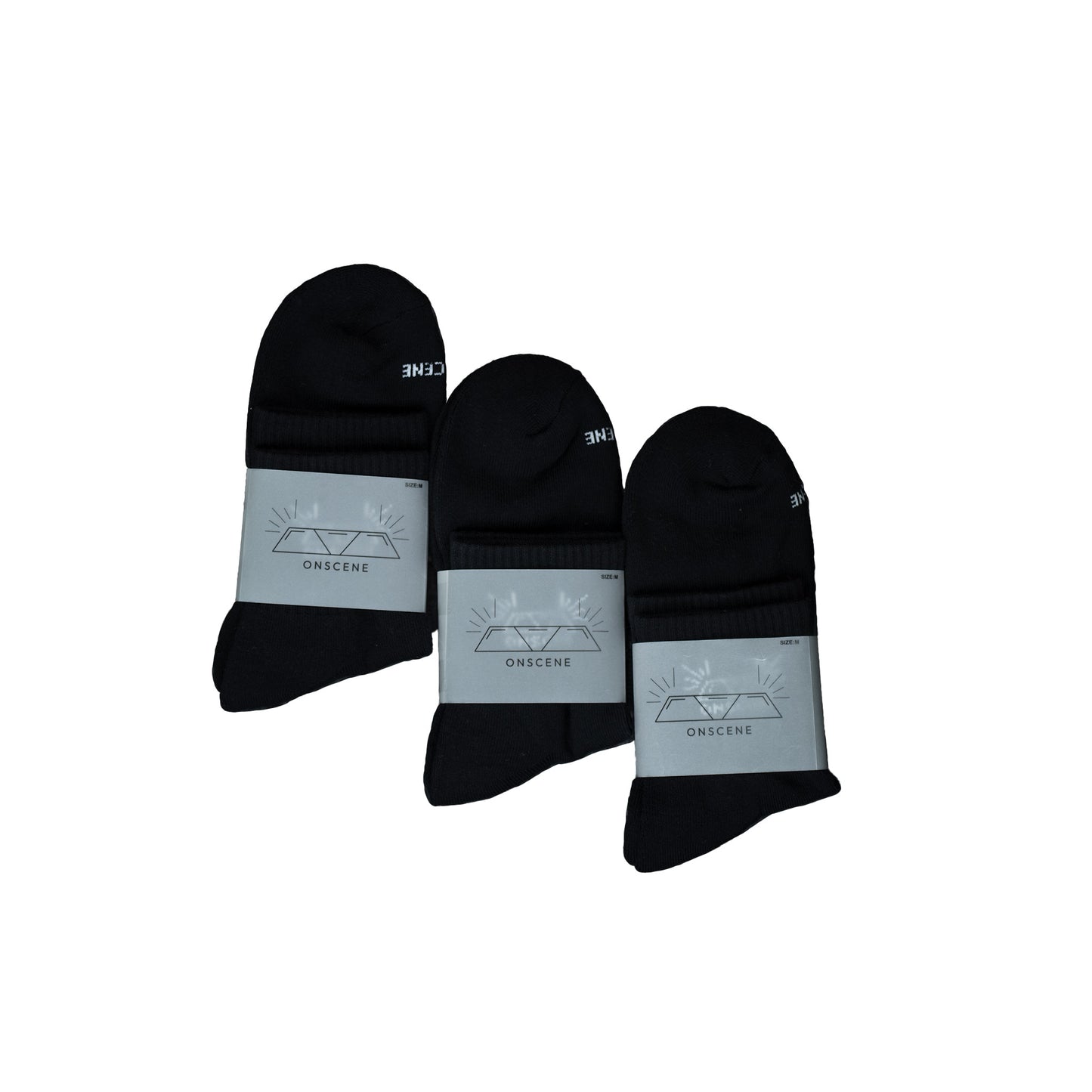 3-pack Black Quarter Socks