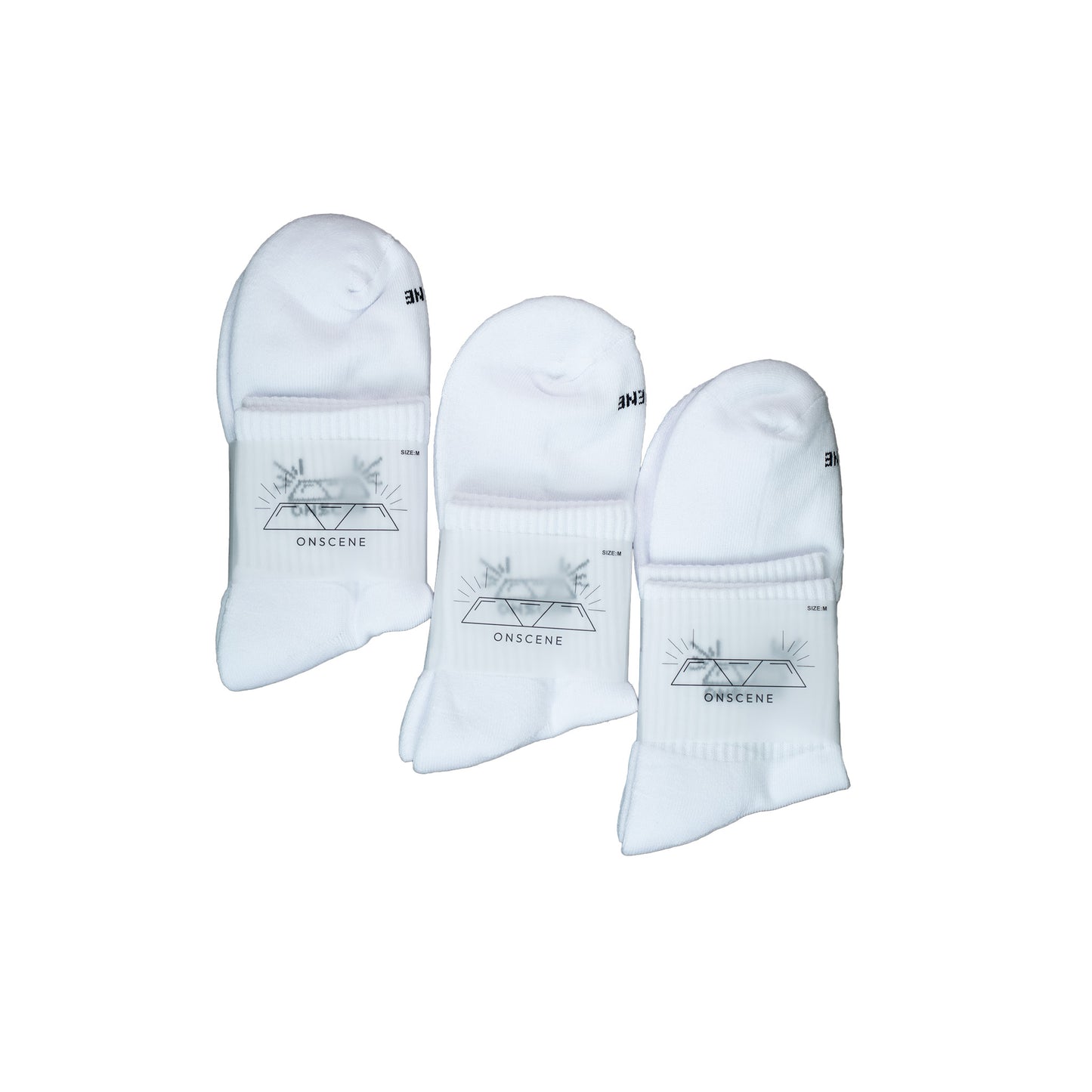 3-pack White Quarter Socks